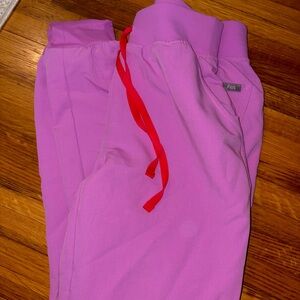 FIGS Pink Cloud high waisted Zamora jogger scrub size Sm
